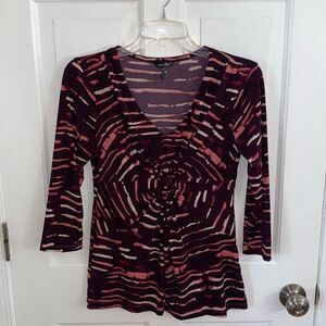 🔥 3/$20🔥 Daisy Fuentes printed tunic blouse size S